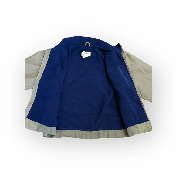 Vintage 90s L.L.Bean Three-Season Jacket Mens Gray Full Zip Fleece Lined Sz M - Picture 2 of 9